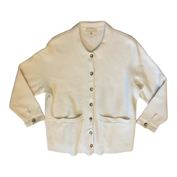 Sezane Will Cardigan Ecru 50% Wool 50% Cotton Sz XXXL - Picture 5 of 8